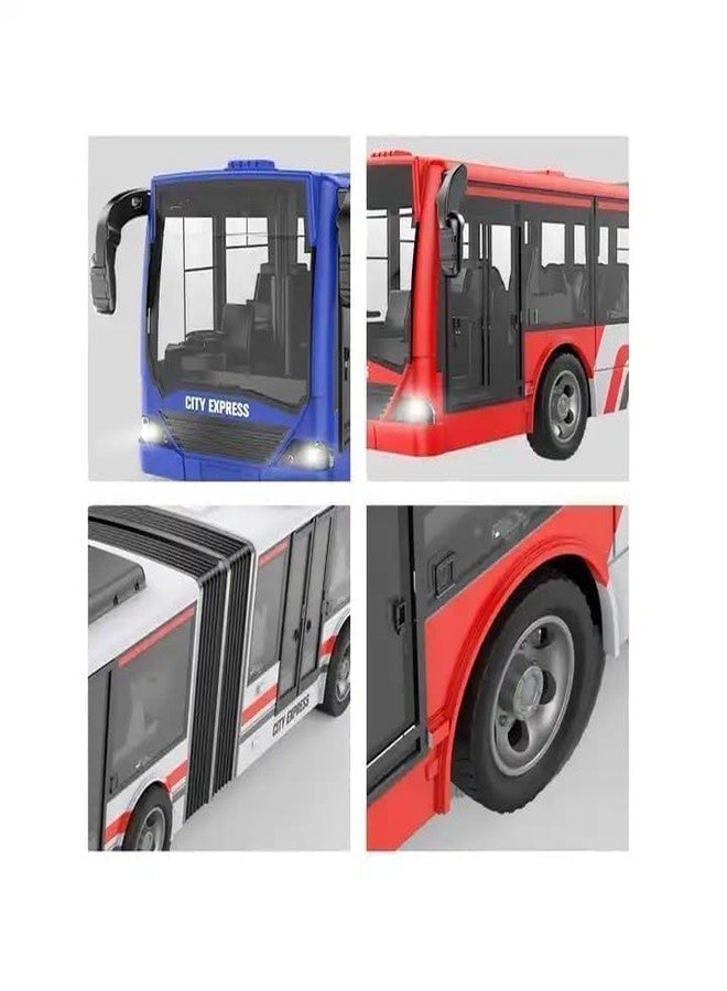 VIKINGS 2.4ghz 4 Channels Remote Control Bus Toy Full Function RC Bus Model Toy with Realistic Lights and Rubber Tire Bus Toy - Multicolor - Image 3